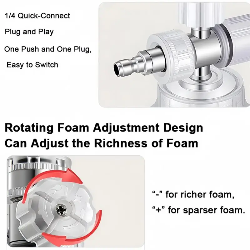 Adjustable Foam Cannon With 1/4