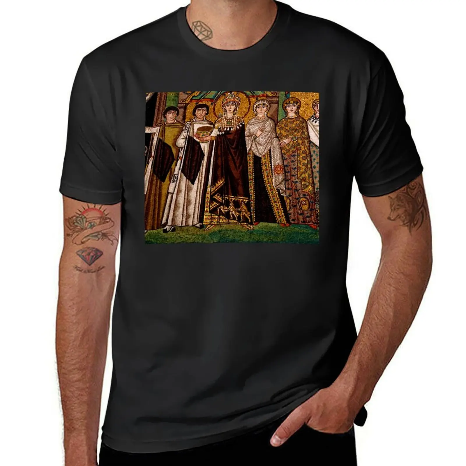 

Theodora Byzantine empress mosaic T-Shirt shirts graphic tees Blouse mens t shirts pack