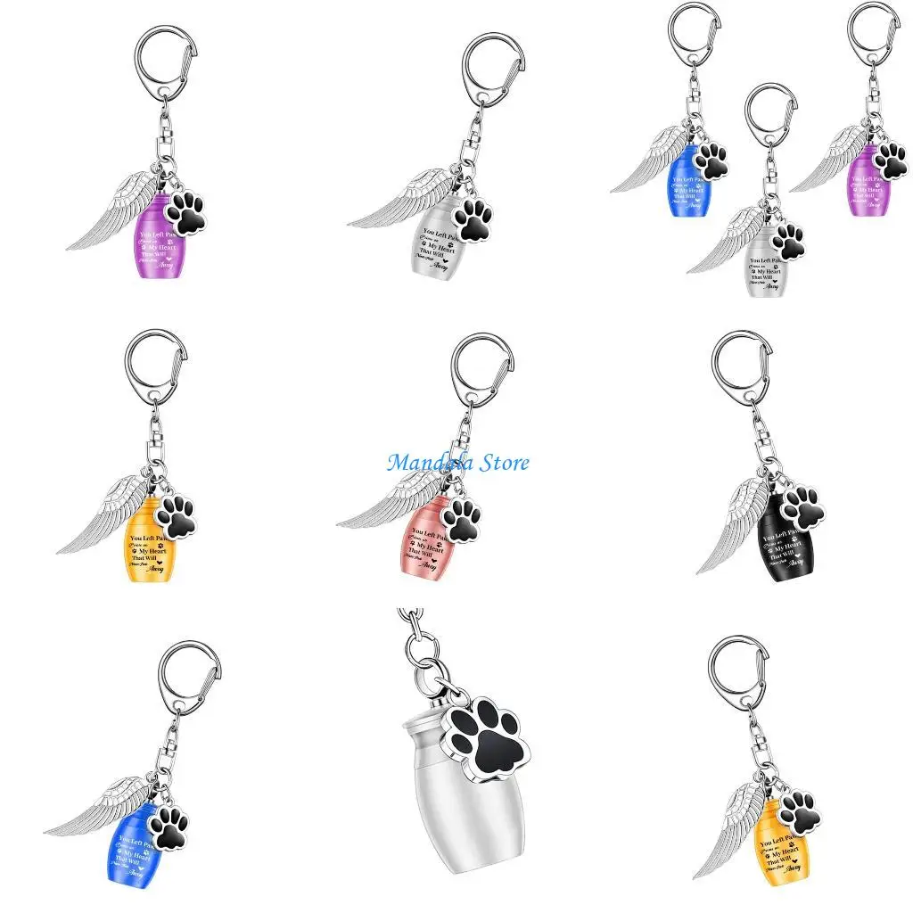 

U2JC Companion Pet Ashes memorialS chain wingeds Pendant For Perdurable