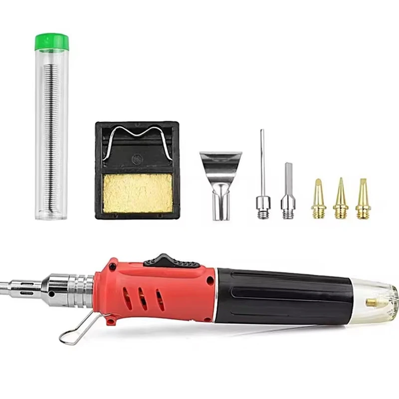 10 in 1 Soldering Iron Set Multi-function Soldering Iron Set Butane Gas Soldering Iron Set 26ml Soldering Gun Kit Tools