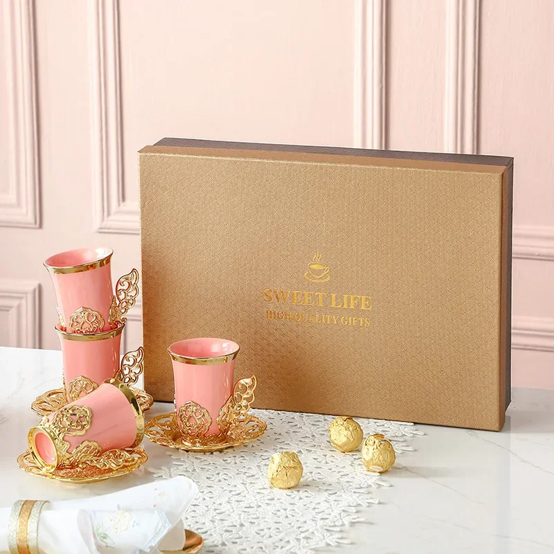 Juego de tazas y platos nórdicos Phnom Penh, juego de tazas y platos de cerámica simples y modernos, seis tazas y seis platos.