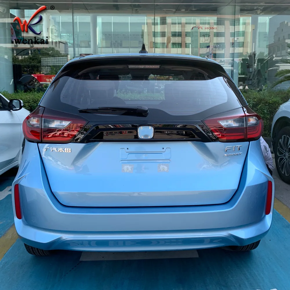 

For Honda Fit Jazz GR 2020 2021 ABS Piano Black carbonfiber Rear Upper Trunk Lid Cover Trim Tailgate Boot Protection Strip