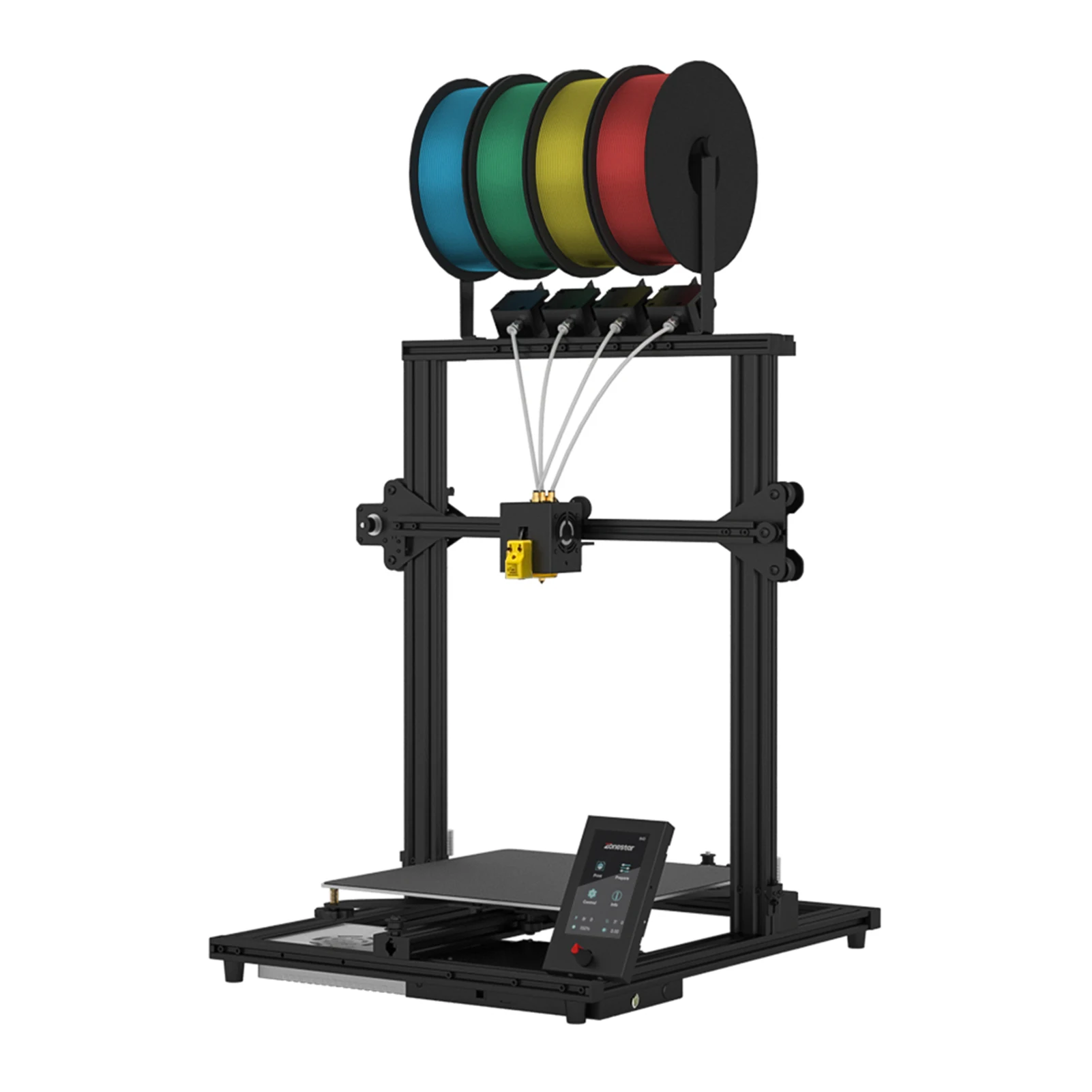Z8PM4 PRO Printer 3D 300X300X400Mm 4 In 1 Out Extruder Pencetakan Warna Campuran Printer 3D Akurasi Tinggi dengan LCD TFT 4,3in