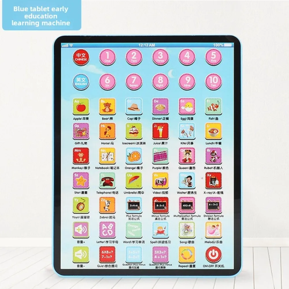 Giocattolo per macchina per l'apprendimento del tablet con touch screen intelligente per bambini, regalo educativo ultra sottile e carino di piccole dimensioni per i bambini