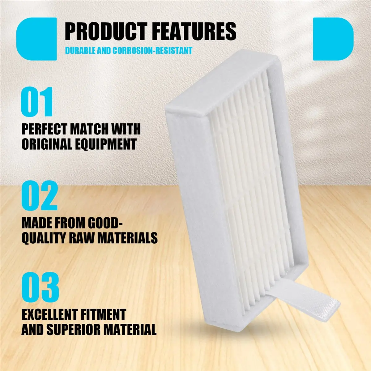 (ABJZ) HEPA Filter Replacement for ILIFE V3, V3S, V3S Pro, V5, V5S, V5S Pro Robotic Vacuum Cleaner