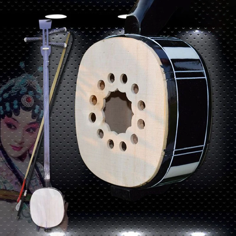 3 Strings Zhuihu Traditional Folk Stringed Musical Instruments Beginners Children Playing Zhuiqin Chinese Wooden Zhuihu with Bow