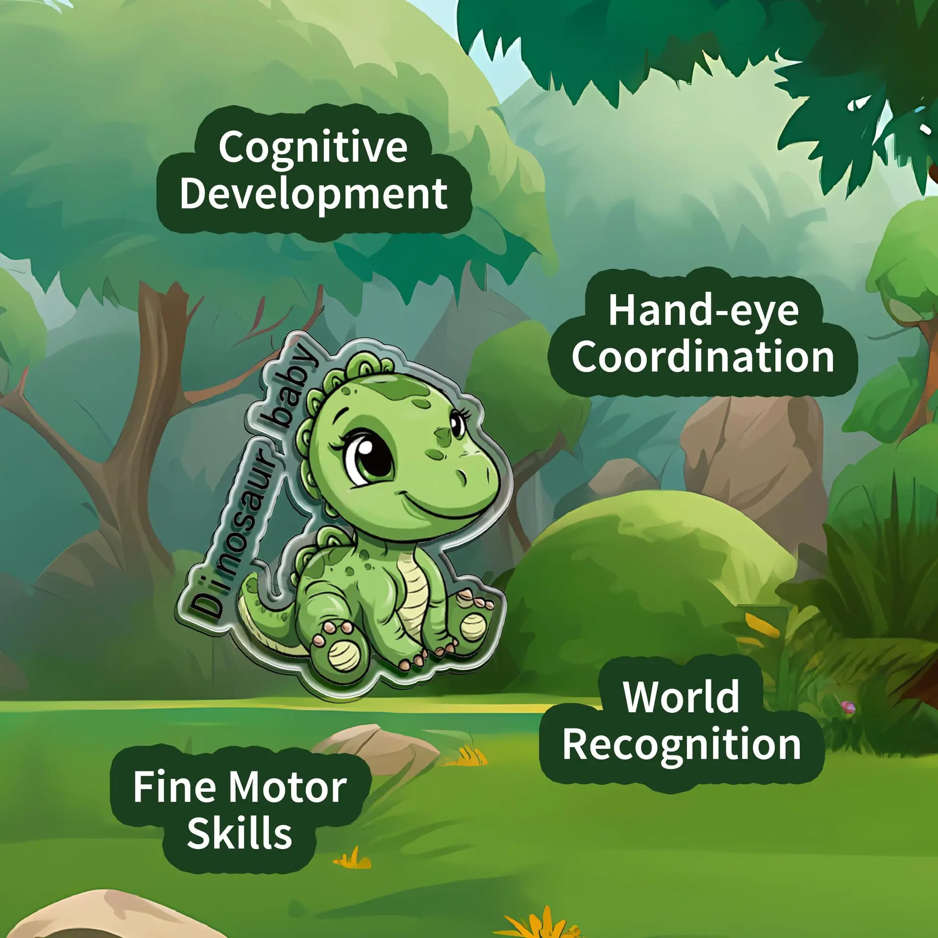 Dinosaur Sticker Activity Book: Fun Early Learning for Focus & Thinking Skills, Creative DIY Scene