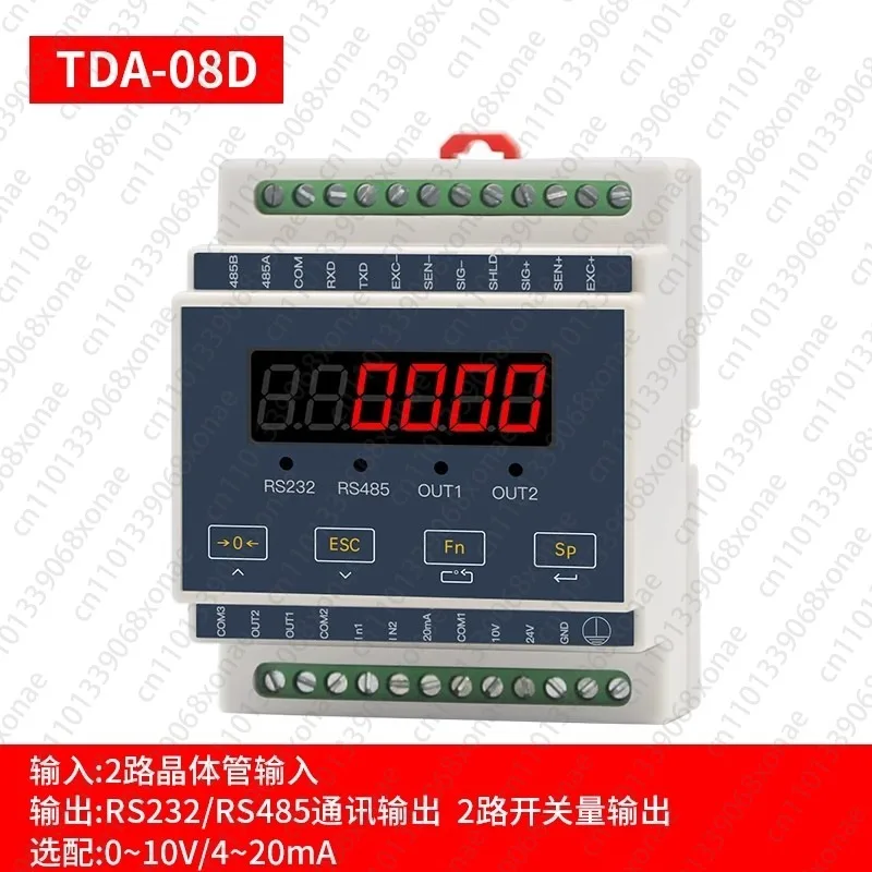 TDA-08D DIN-Rail Weight Transmitter، مضخم الحمل، 3 قيم للإخراج التناظري للترانزستور #3