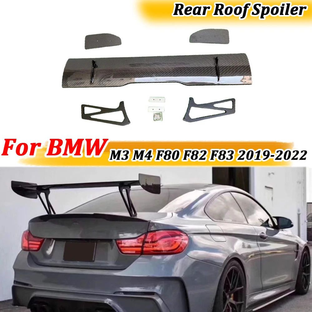 

Carbon Fiber Rear Trunk Lip Spoiler for BMW M3 M4 F80 F82 F83 2019-2022 Car Styling FRP Rear Boot Spoiler Car Accessories