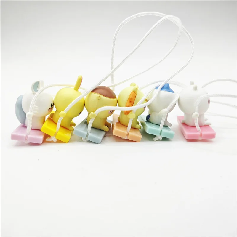 1pc random color Mushroom Self-Mocks Bear Blind Box Collectible Figurine with Swing