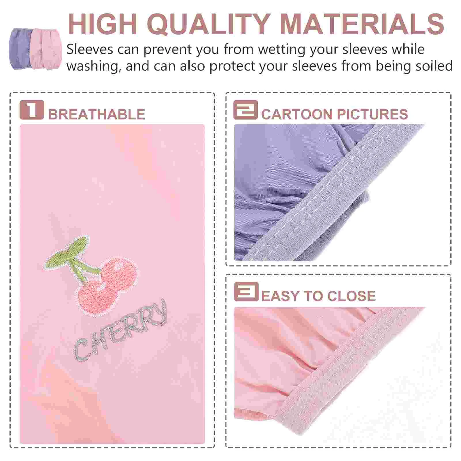 2 Pairs Sleeve Durable Waterproof Sleeves Anti-fouling For Cooking Anti-oil Creative Exquisite