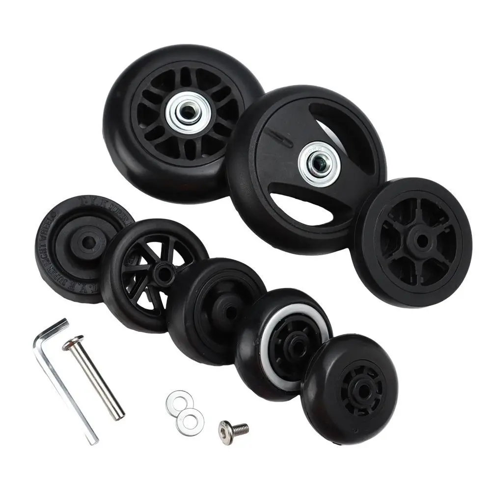 For Travel Luggage Suitcase PVC Replace Wheels With Screw Wheels Axles Repair Kit Silent Caster Wheel DIY Repair