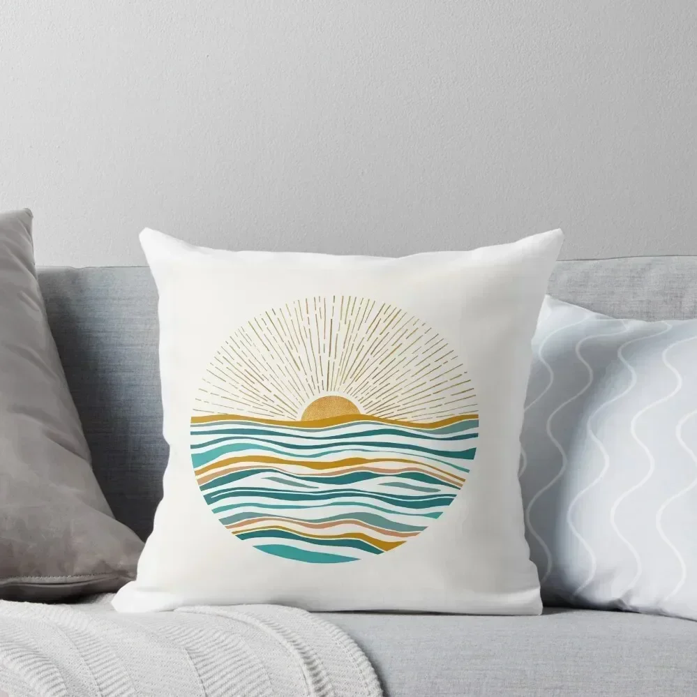 

Sun and Sea Abstract Landscape Throw Pillow Cushion Cover Set Decorative Sofa Cushions Plaid Sofa pillow