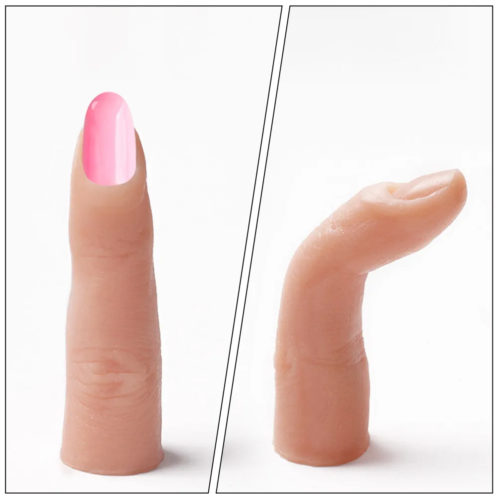 Clear Bendable Practice Fingers for Nail Art Training and Halloween Costume Use