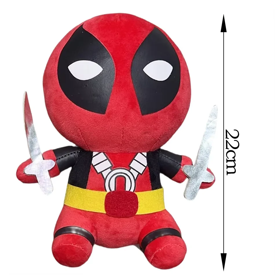 لعبة جديدة من Marvel Dead Pool من القطيفة على شكل شخصية كرتونية كوميدية هدية عيد ميلاد للأطفال ديكور سطح المكتب لعيد الميلاد كاواي