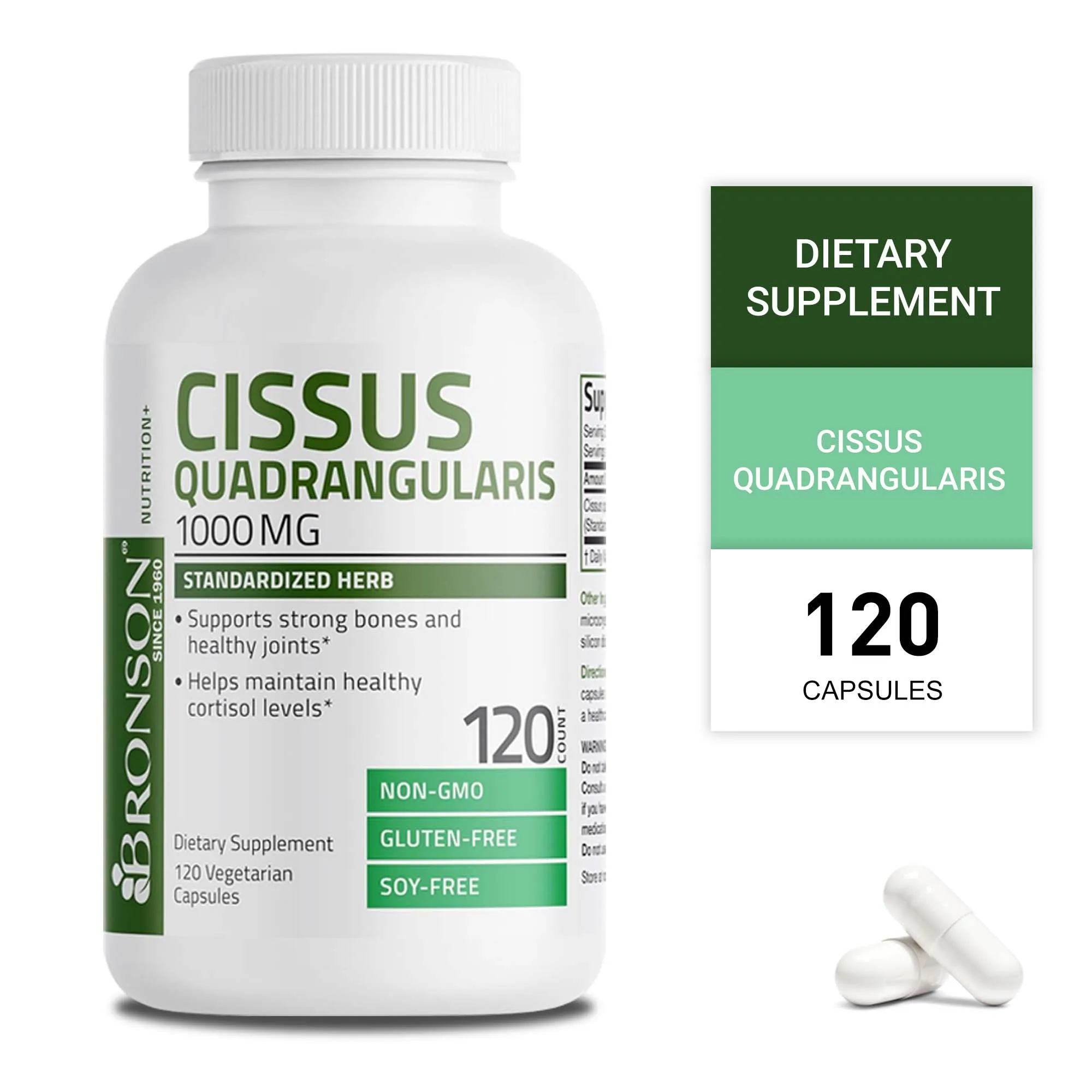 

Cissus Quadrangularis 1000mg - Health Joints & Cortisol Level, Bone Strength, Connective Tissue