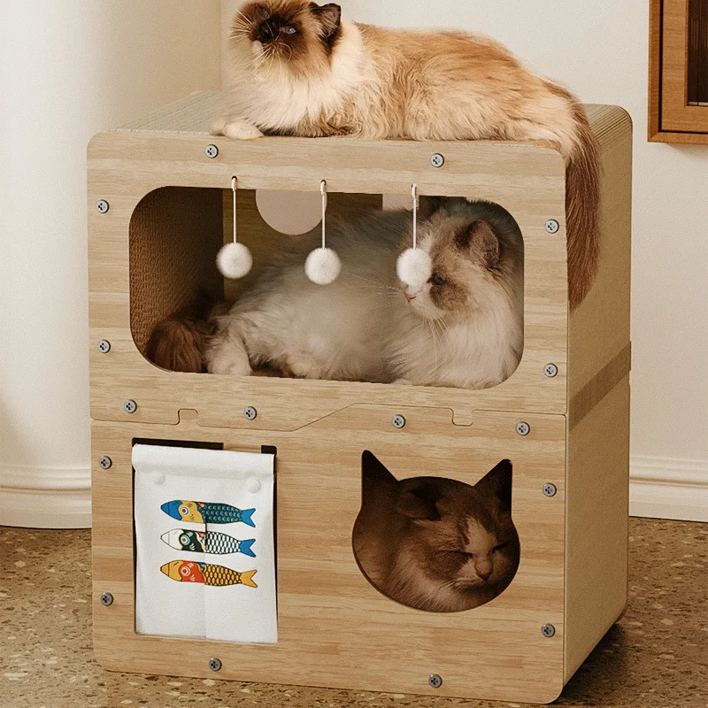 Rascador vertical para gatos todo en uno: cama, casa y escalada - imagen 3