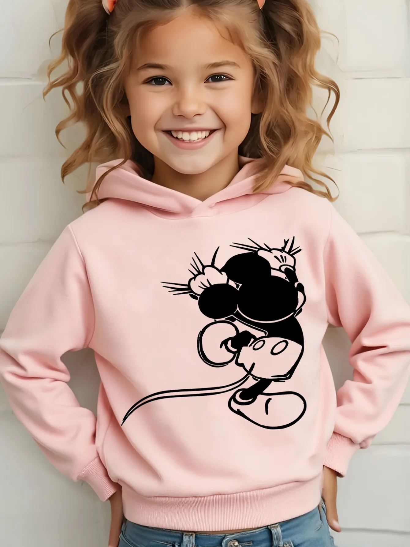 2026 ديزني شخصية للأطفال ملابس طويلة الأكمام لطيف ميكي وميني ديزني لاند الأسرة طبعة هوديي هدية الهالوين #6