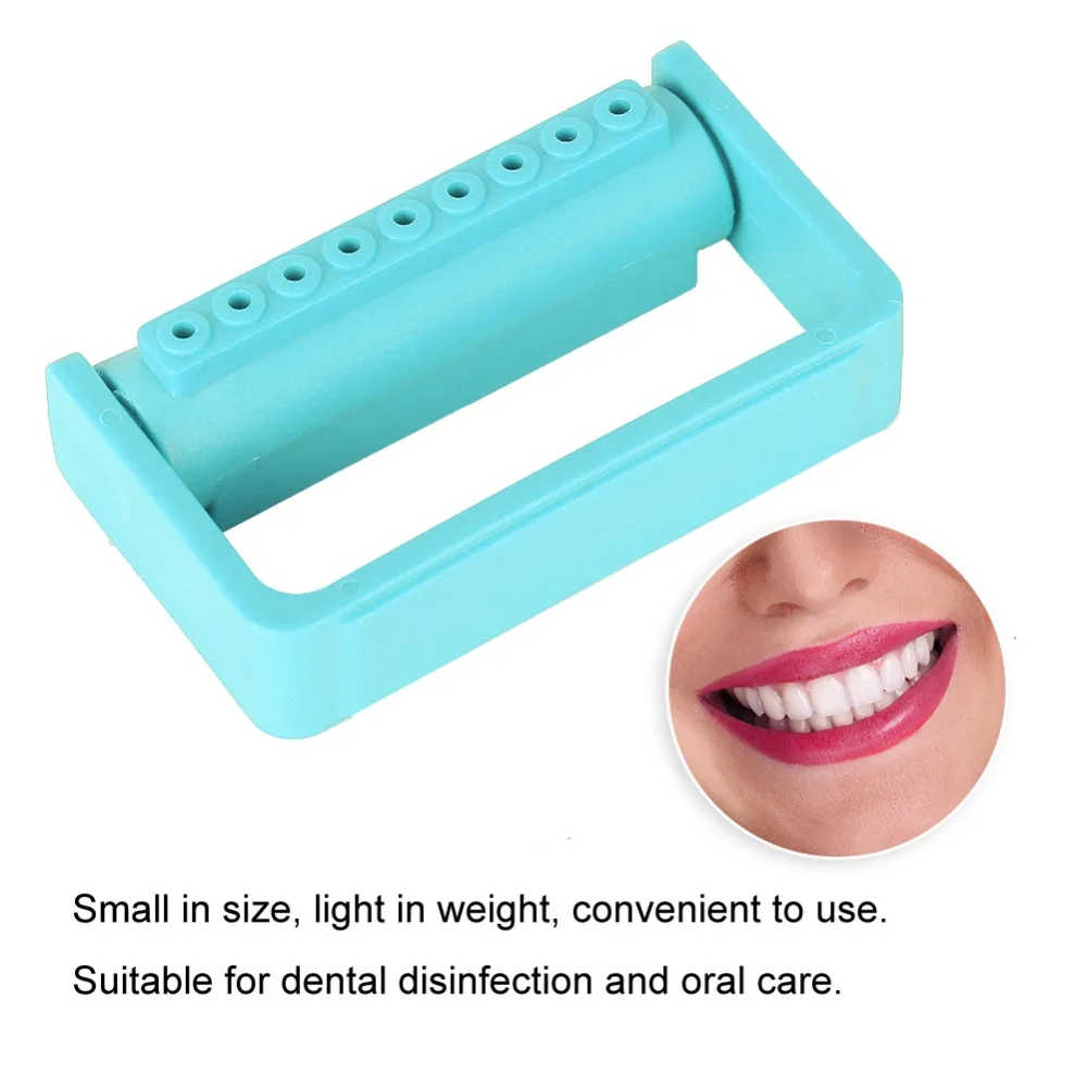 Durable 9 Holes Dental Burs Holder Autoclavable Green Oral Care Tools Plastic Dental Bur Block Professional