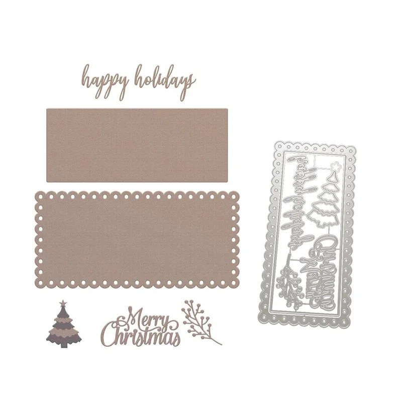 Árvore de Natal fundo Metal corte morre, DIY Scrapbooking e cartão que faz a decoração, Embossing Craft Die Cut