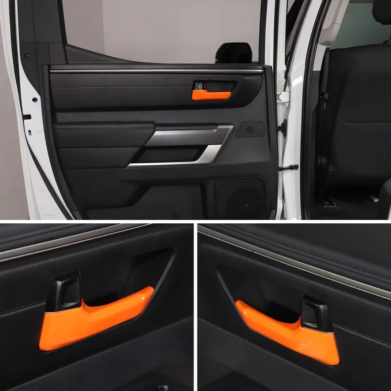 ABS ل 2022 + تويوتا تندرا/سيكويا/2024 + تاكوما غطاء مقبض الباب اكسسوارات السيارات الداخلية #4