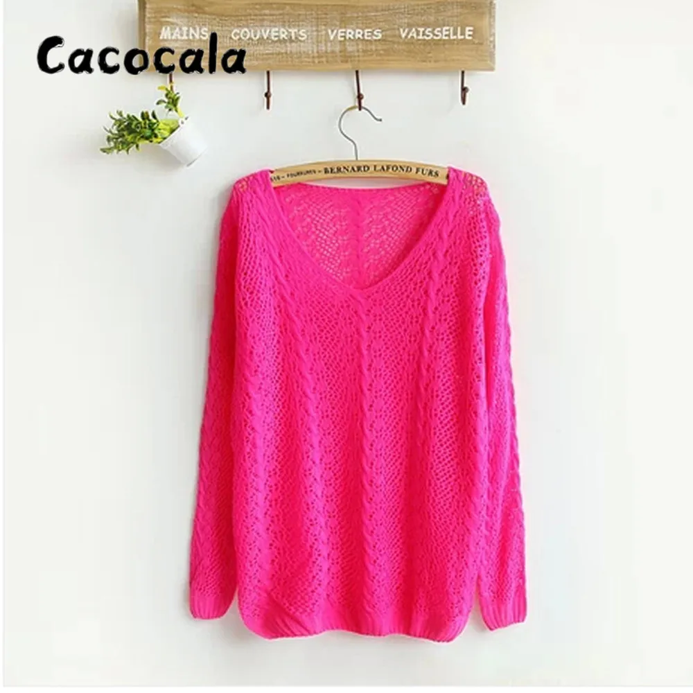 

New Style Women Sweaters Female Long Sleeve Pullovers Candy Color Tops