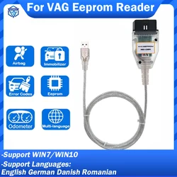 For VAG Eeprom Programmer Reader 1.20 For Airbag Crash Data Read Write Eeprom Immobilizer Mileage Correction ABS Brake Engine