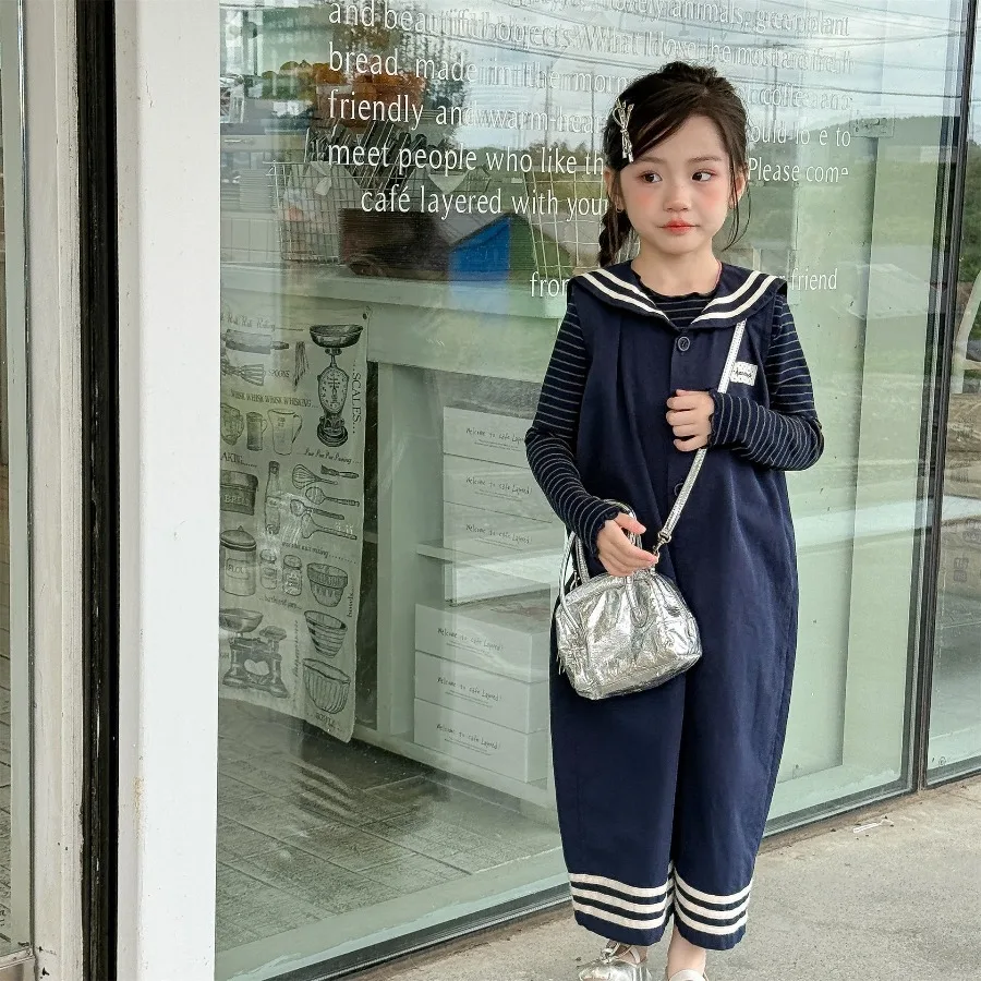 

HoneyCherry Girls' Fashion Spring-Summer Sleeveless Jumpsuit, Cute Printed Loose Overalls Jumpsuit for Girls