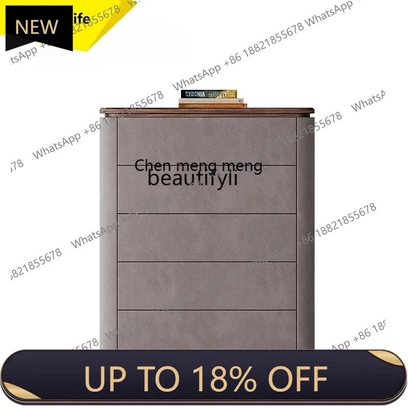 

P178 Italian minimalist luxury stone bucket cabinet light luxury North American black walnut storage decorative cabinet