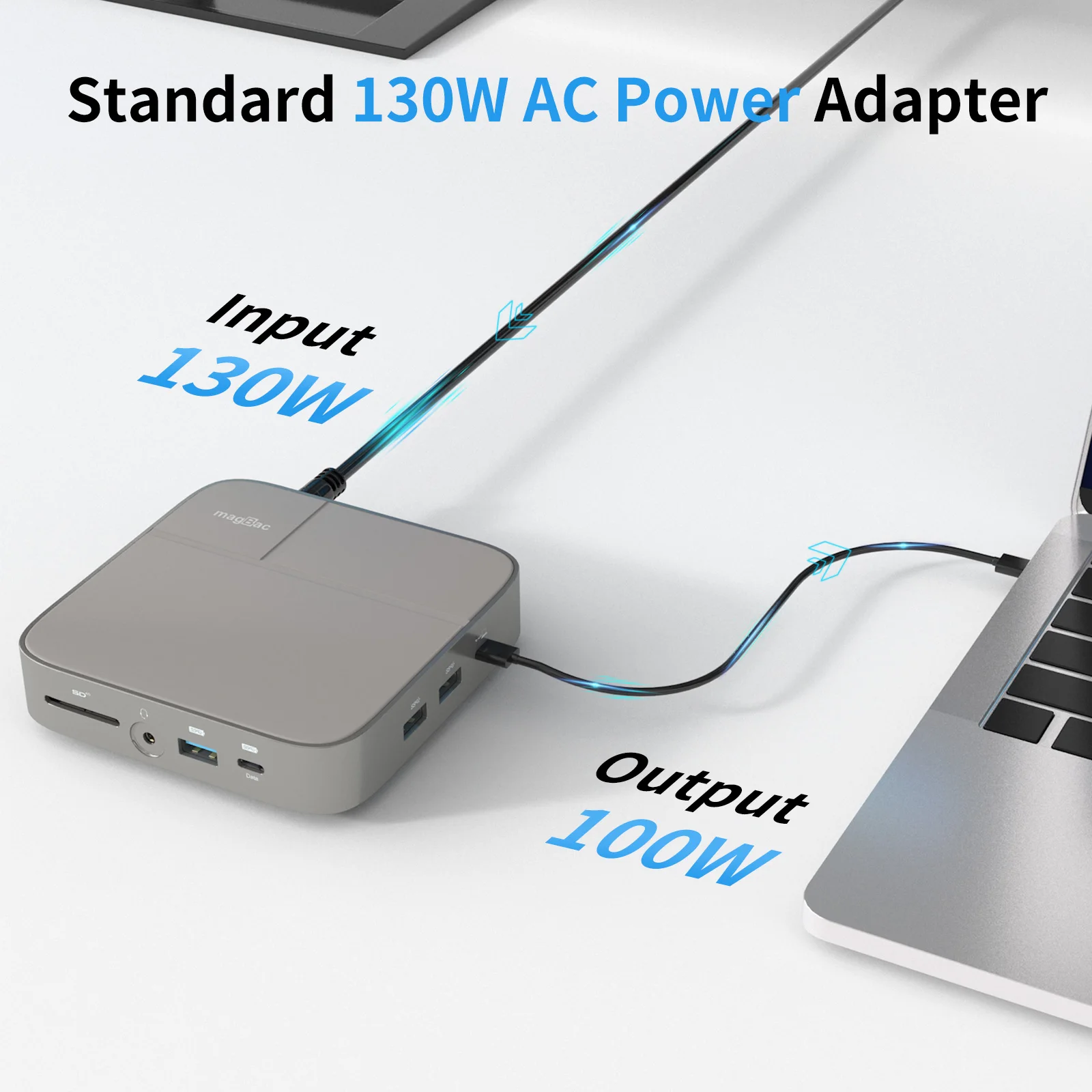 Estación de acoplamiento USB C 8K @ 30Hz pantalla Dual 4K @ 60Hz, Thunderbolt 3/4/5,4 * USB 5Gbps, RJ45 Ethernet 1000Mbps, lector de tarjetas, Audio/mic