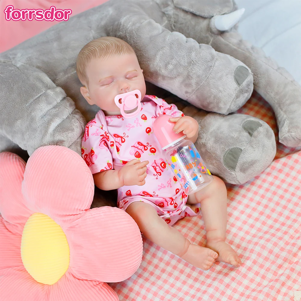 Bonecas Reborn de 19 Polegadas LouLou com Pele 3D e Veias Visíveis, Boneca de Vinil Realista para Meninas, Brinquedo para Presentes de Natal