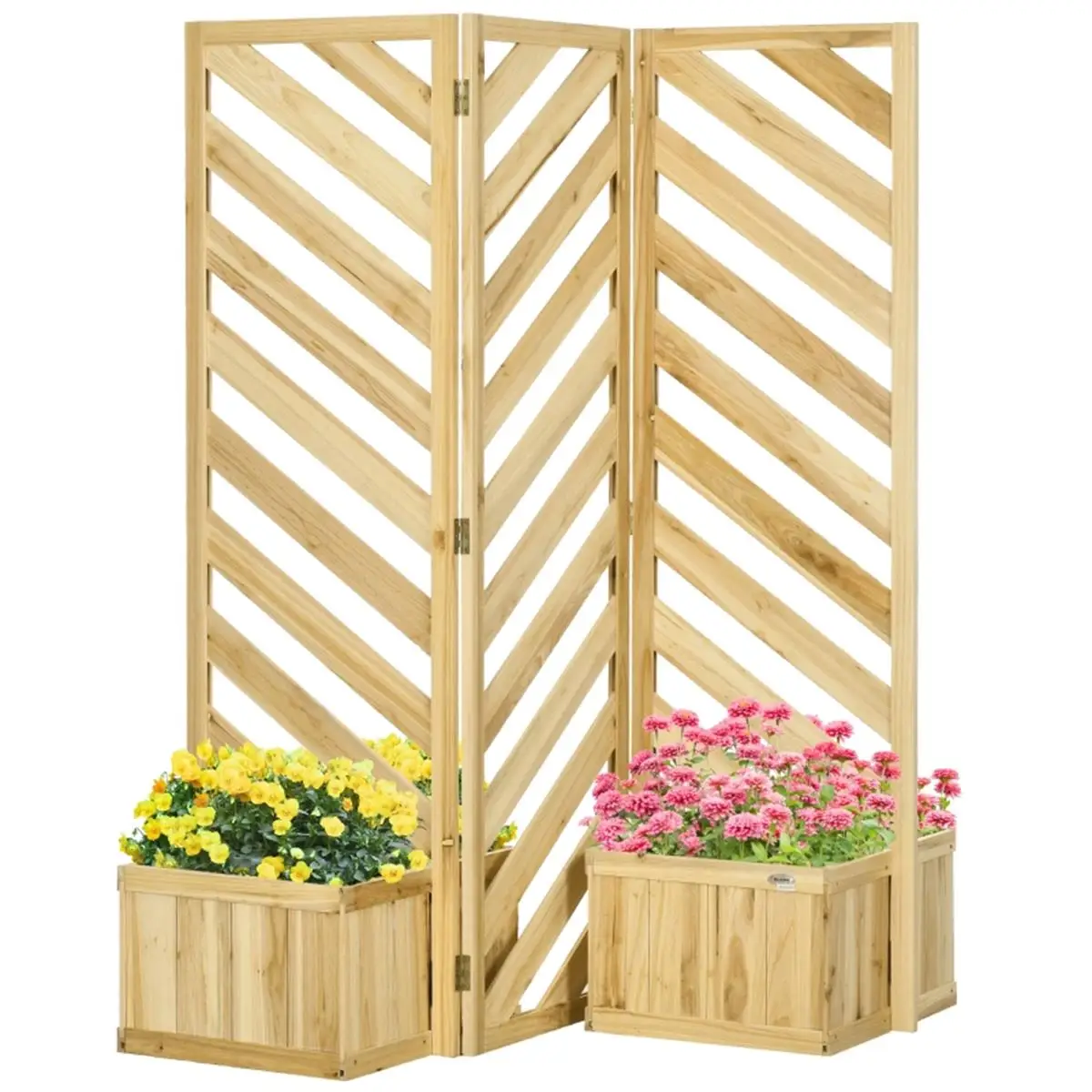 Rustic Wooden Planter Box for Indoor & Outdoor Plants - Decorative Garden Container