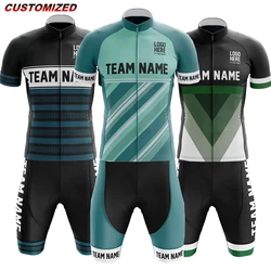 Customized Team Name Men Short Sleeve Cycling Jersey Sets Maillot Ropa Ciclismo Outdoor sports Bicycle Clothing Bike Shirts