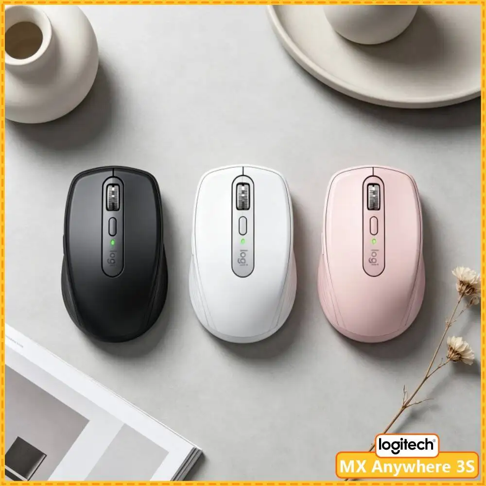 Wireless MX Anywhere 3S - Darkfield 8K DPI, Hyper-Scroll, USB-C, Great for Freelance Stationery Designer & Home Office