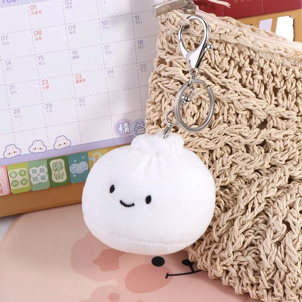 Bag Pendant Dumpling Dumpling Keychain Stuffed Keyring Steamed Stuffed Bun Pendant Soft Steamed Stuffed Bun Dumpling
