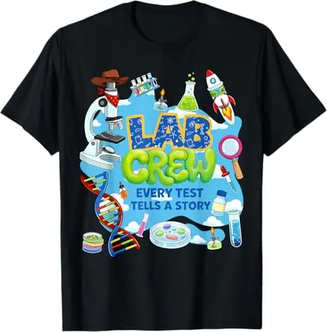 Lab Crew Funny Laboratory Team Medical Assistant Lab Week T-Shirt Y2k Laboratory Scientist Boys Fashion Clothes Technician Tees