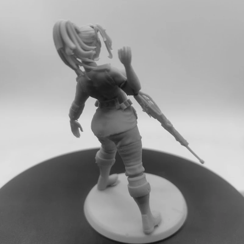 Kit de figurines en résine 1/24, modèle assemblé en résine, costume de soldat féminin sexy non assemblé, non peint