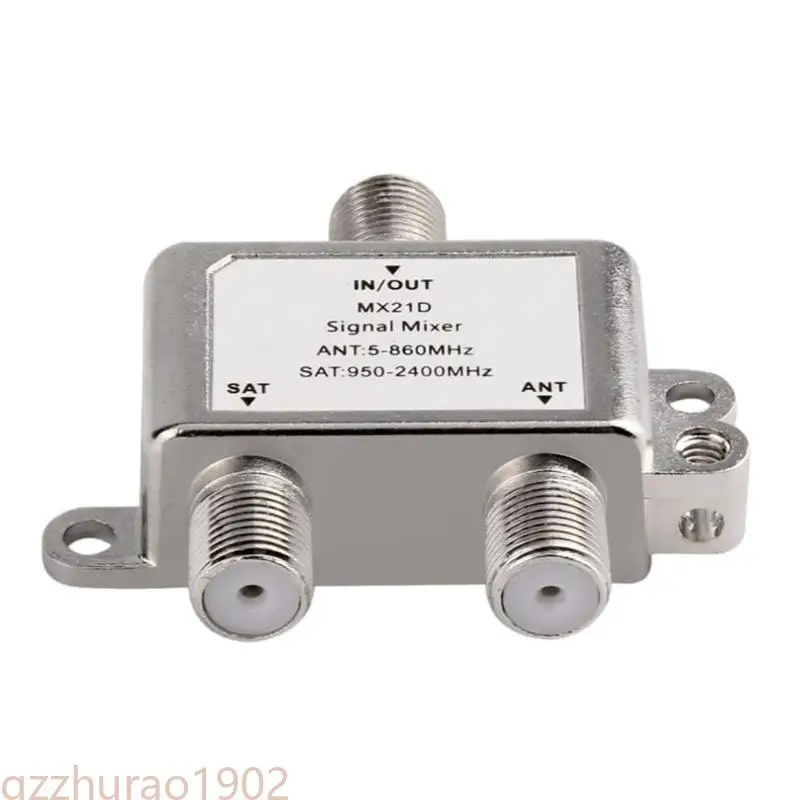 

97QB Efficient 1 In 2 Out Cable Satellite Signal Splitter for Home and Commercial Use Wavesplitter Mixer Broad Compatibility