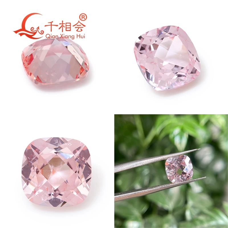 Cushion shape Morgan Pink/Morgan Orange color Lab-Created Sapphire Loose Gem Stone including Minor Cracks And Inclusions jewelry