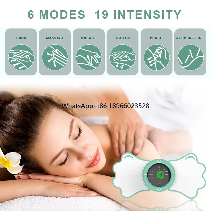 Period pain relief device vibrator heating pad Back neck shoulder massager period cramp relief