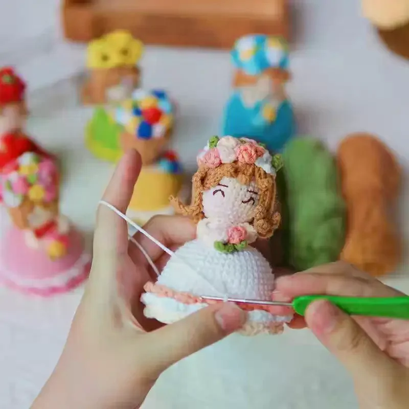 

Table Decorative Crochet Bride Doll in Cross-Dress; Hand-knitted with Love and Ideal Wedding Gift.