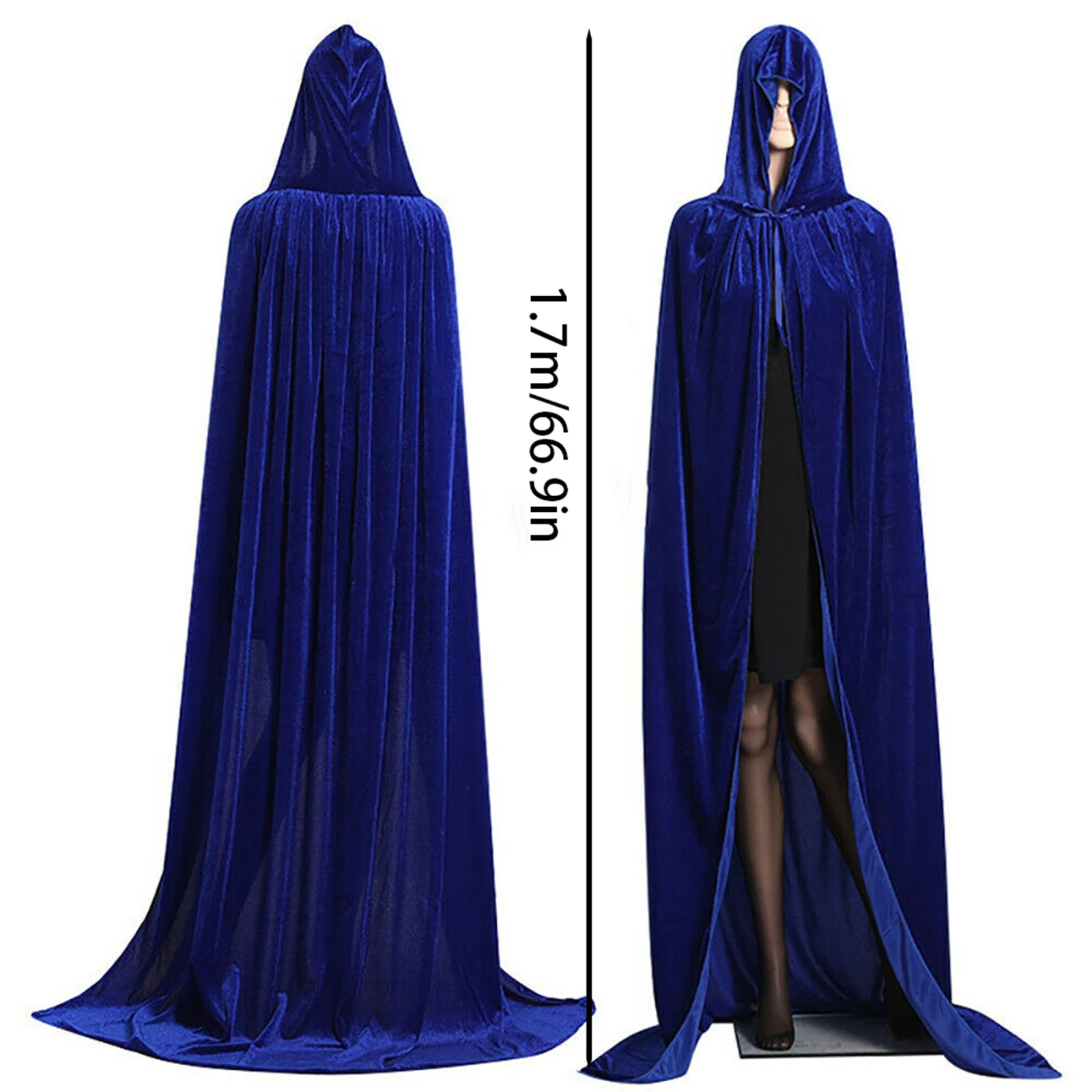 Erwachsene Party Samt Umhang Cape Mit Kapuze Mittelalterlichen Kostüm Hexe Vampir Cosplay Kostüme Frauen Männer Halloween Kleidung