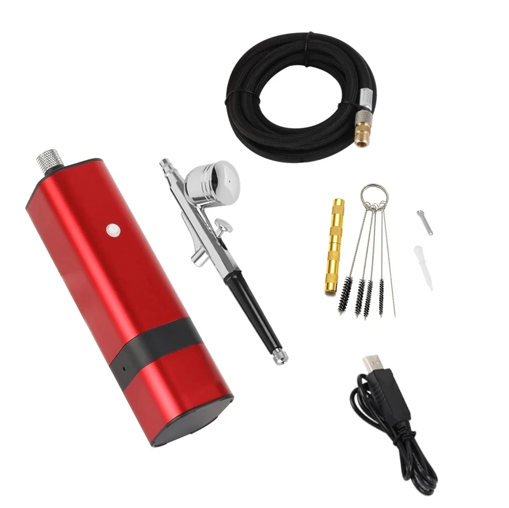 

Airbrush With Compressor Kit 32Psi Auto Start Stop Mini Portable Cordless Personal