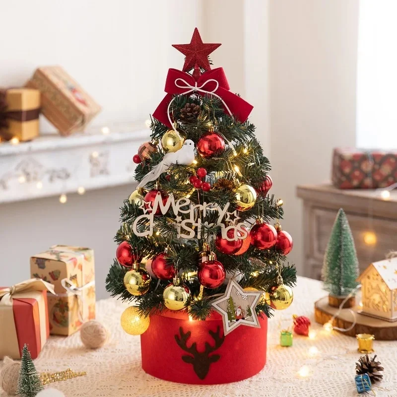 Christmas Decoration 45/60cm Christmas Tree Desktop Small Tree Ornaments New Year Navidad Gift Christmas Festival Party Supplies