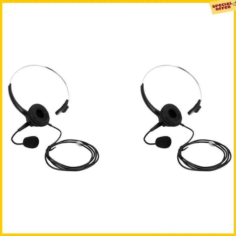 

A25P 2X RJ9 Call Center Headphone Monaural Headphone Noise Reduction Headset Call Headphone With Mic