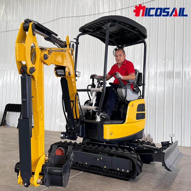 Mini Bucket Crawler Excavator Digging 1.8 ton Hydraulic Small Micro Digger Machine 1.5ton 2 ton Mini bagger