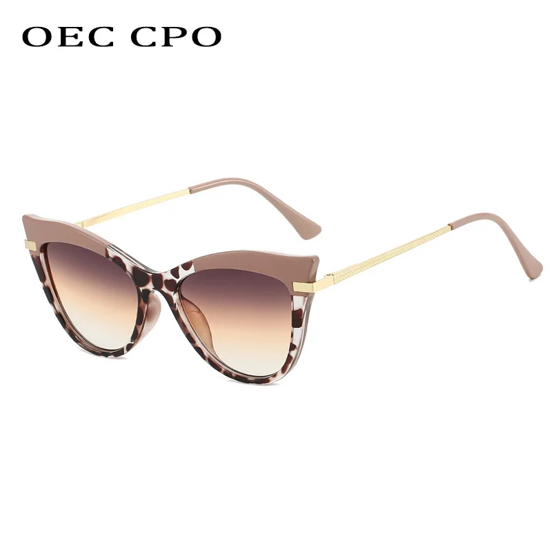 

OEC CPO New Fashion Cat Eye Sunglasses Women Brand Designer Colorful Shades UV400 Sun Glasses Female Gradient Eyewear
