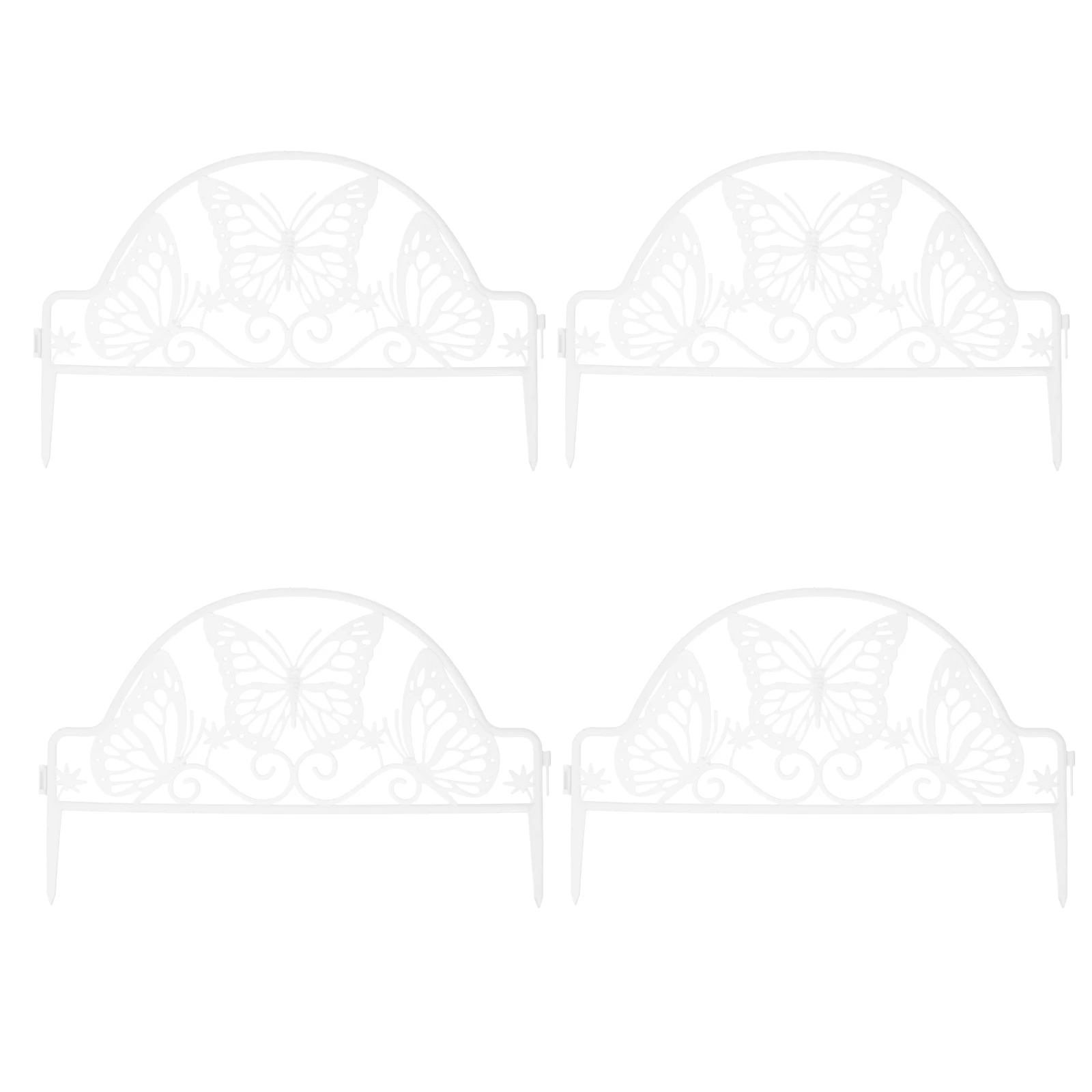 

4 шт. белые пластиковые садовые заборы, декоративные панели для забора, прочные, легкие, портативные, рождественские украшения для улицы, патио