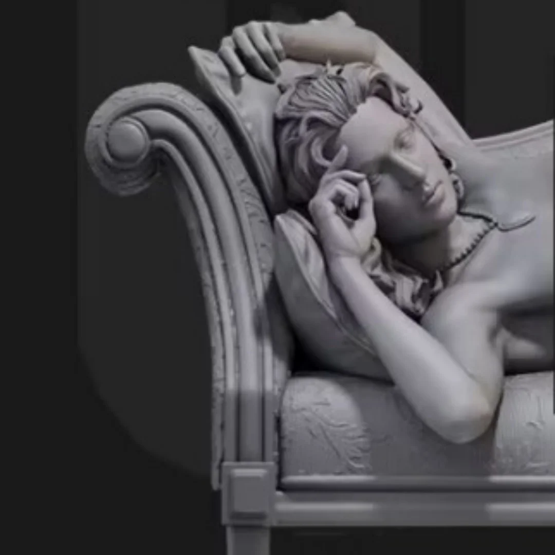 

1/24 Scale Resin Figure Assemble Model Kit Rose lying on the sofa Nsfw Unassembled Unpainted 3D printing toy 543