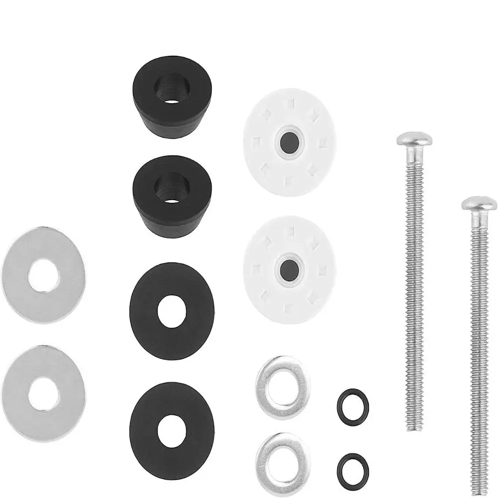 طقم مسامير لخزان المرحاض شديد التحمل مكون من قطعتين من الفولاذ المقاوم للصدأ ومثبتات مقعد المرحاض طويلة جدًا مقاومة للماء #5